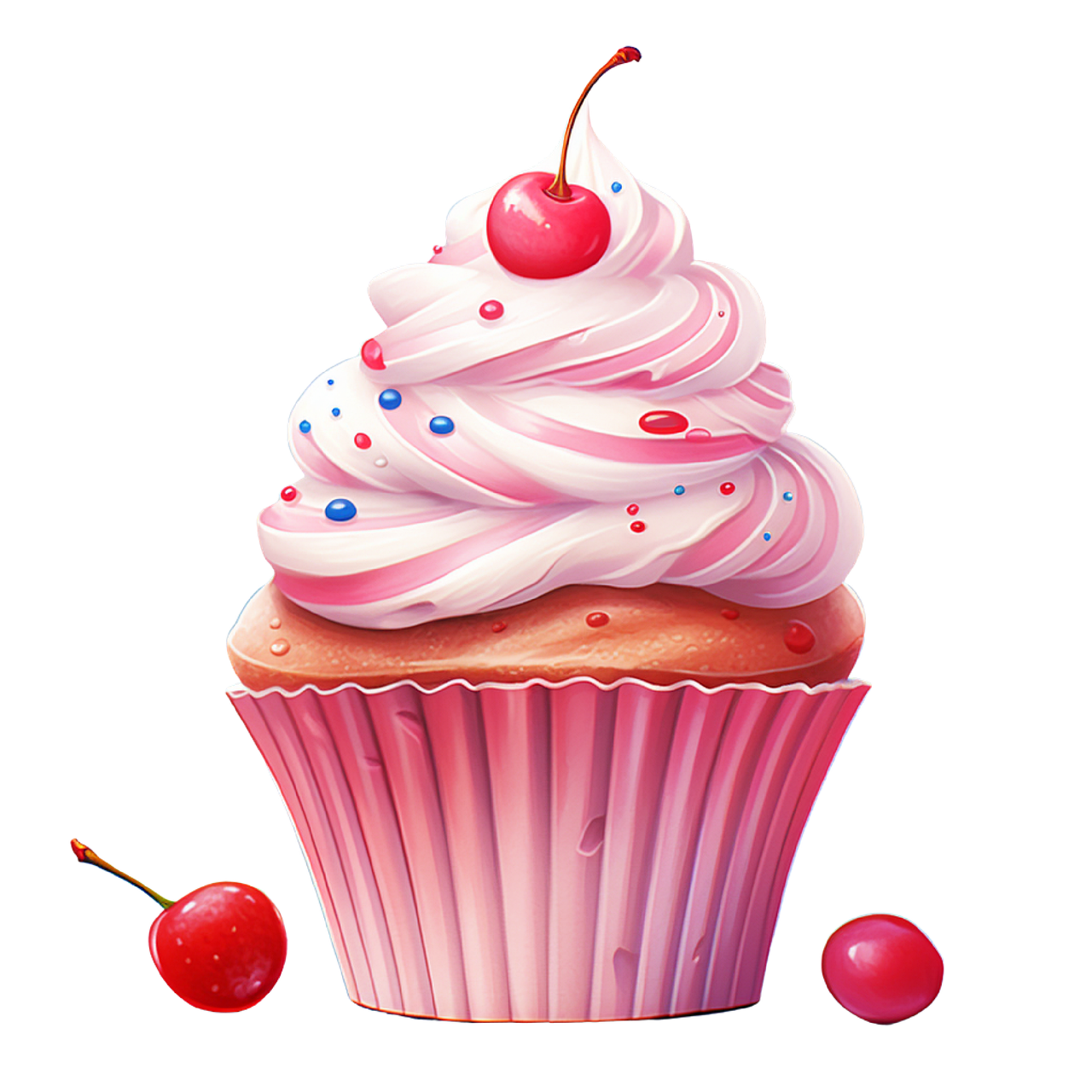 ai generated, cupcake, cherries-8240240.jpg
